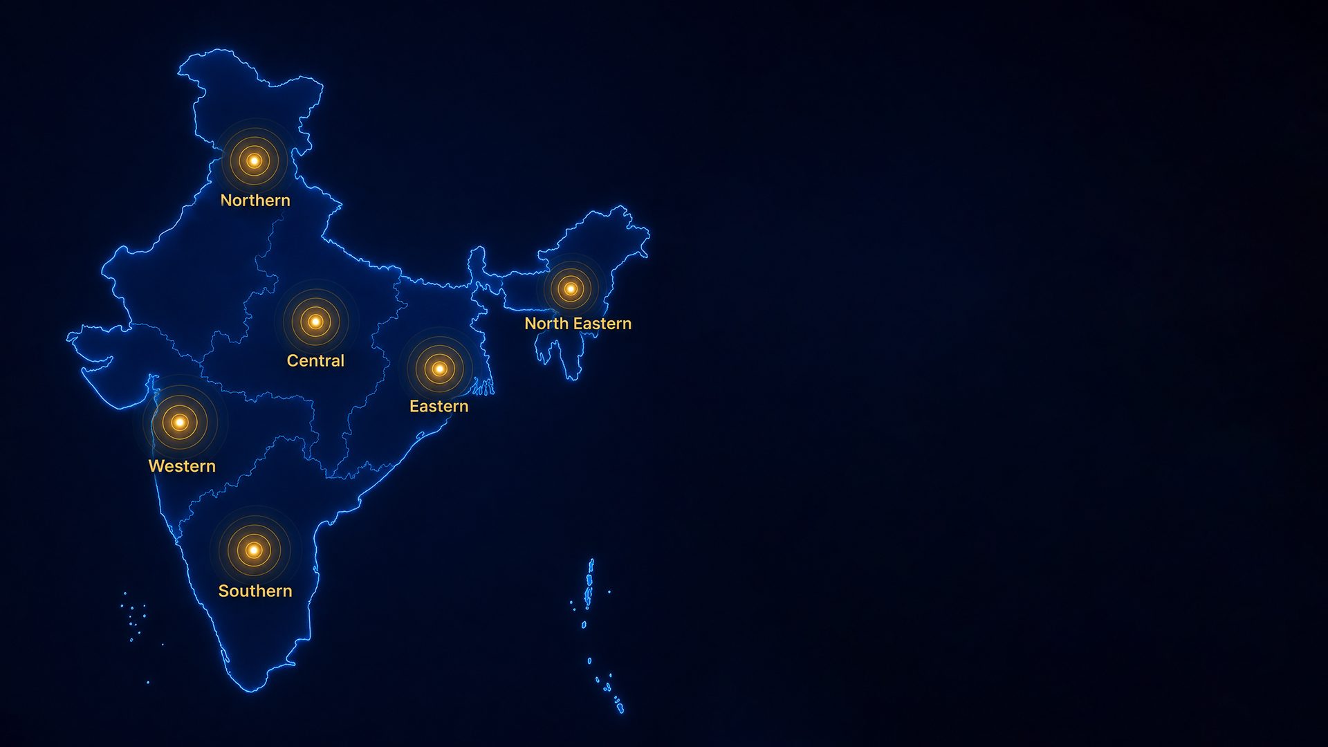 Map of India showing the six HAILM zones
