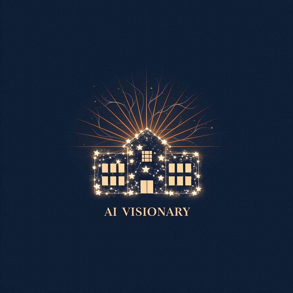 Constellation forming a school building, representing AI Visionary schools